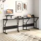 Image 3 for Кутовий комп'ютерний стіл-трансформер Costway CornerDesk L-подібний з розеткою та USB чорний