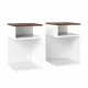 Image 1 for Комплект прикроватных тумб Costway S-Cube Side Table Set 2 шт S-образный белый