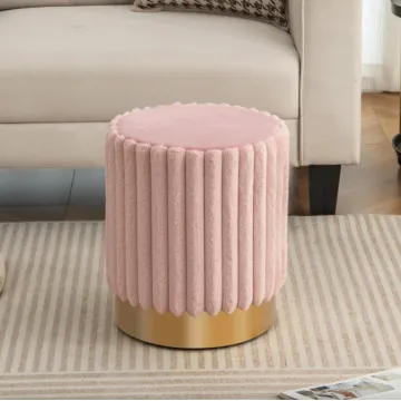Пуф Costway Rosa велюровий на металевій основі