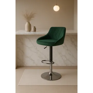 Барний стілець Leobert Kast з спинкою зелений