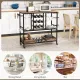 Image 8 for Сервировочный столик-тележка Costway WineCart с винной стойкой и ящиками лофт коричневый