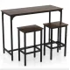Image 2 for Барний стіл та 2 барні стільці Costway Hoobro в стилі Loft