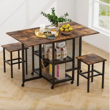Комплект меблів Costway Design розкладний стіл з стільцями в стилі Loft