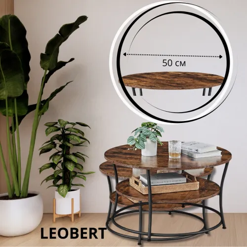 Круглый столик в стиле лофт