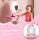 Image 9 for Детский туалетный столик Costway Princess с 1 ящиком и стулом розовый