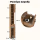 Image 3 for Шафа-пенал у ванну Costway Slim Tower вузька з шухлядою натуральний