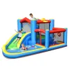 Надувний аквапарк дитячий Costway CastleSlide Water Park з водною гіркою та басейном (без компресора)