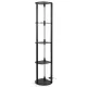 Image 2 for Стеллаж-торшер Costway Lumina Curve Rota с LED-подсветкой угловой на 4 полки лофт, черный