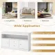 Image 9 for Дитячий комод Costway Toy Storage Sideboard для іграшок та книг з шухлядами та дверцятами білий