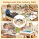 Image 7 for Комплект детской мебели Costway Kids Play 3-in-1 Desk стол и 2 стулья с двухсторонней столешницей-доской и ящиками