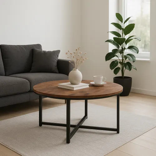 Журнальный столик Leobert Fleksi круглый в стиле Loft