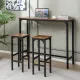 Image 2 for Комплект барных стульев Costway Urban Loft с подставкой для ног коричневый #JV10666CF-2