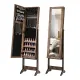 Зеркало напольный шкаф Costway Rustic для бижутерии лофт коричневый
