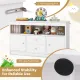 Image 8 for Дитячий комод Costway Toy Storage Sideboard для іграшок та книг з шухлядами та дверцятами білий