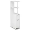Шафа-пенал у ванну Costway Freestanding Nook 114см з полицями та шухлядами білий