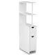 Image 1 for Шафа-пенал у ванну Costway Freestanding Nook 114см з полицями та шухлядами білий