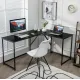 Image 3 for Комп'ютерний стіл Costway Rubin L-подібний в стилі Loft чорний