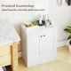 Image 7 for Напольная тумба-комод Costway Nordic Sideboard для ванной с полками белый