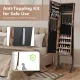 Image 6 for Дзеркало шафа підлогова Costway Rustic для біжутерії лофт коричневий