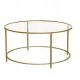 Image 2 for Журнальный столик Leobert Oskar круглый с стеклянной столешницей золото