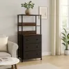 Стелаж Costway Skiff із текстильними ящиками в стилі Loft