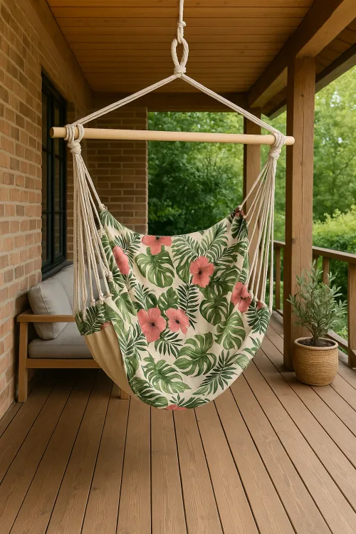 Бразильське крісло-гамак Jumi Garden з чохлом тропік