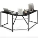 Image 2 for Комп'ютерний стіл Costway Rubin L-подібний в стилі Loft чорний