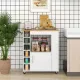 Image 6 for Кухонный остров на колесиках Costway Provence с полкой для белый вина #KC55547WH