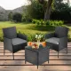 Image 12 for Садові меблі Outtec LUXURY стіл та 2 стільці чорно-графітові