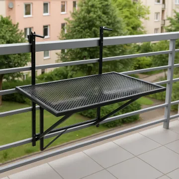 Підвісний столик Costway Mesa балконний чорний