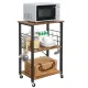 Image 8 for Стелаж Leobert Dash в стилі Loft з коліщатками коричневий