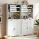 Image 7 for Кухонный шкаф-буфет Costway Pantry Cabinet 180см с розетками белый