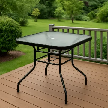 Садовий стіл Costway Jupiter скляний
