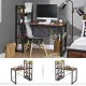 Image 4 for Комп'ютерний стіл Leobert Devoko з боковими полицями у стилі Loft