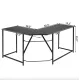 Image 4 for Комп'ютерний стіл Costway Rubin L-подібний в стилі Loft чорний