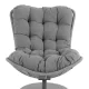 Image 11 for Крісло-кокон садове обертове Di Volio Salo екстра-м'яка подушка 20см, сірий