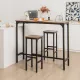 Image 7 for Комплект барных стульев Costway Urban Loft с подставкой для ног коричневый #JV10666CF-2