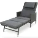 Садовый шезлонг Di Volio Breso из ротанга серый