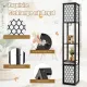 Image 3 for Стеллаж-торшер Costway Lumina Twin Lattice 156 двойной с декоративными абажурами на 2 полки лофт