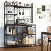 Стелаж Costway Kamel 5-ярусний з 2 розетками в стилі Loft