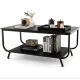 Image 4 for Журнальный стол Costway Marble двухъярусный черный