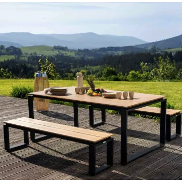 Набір садових меблів Di Volio Trento стіл + 2 лавки бежевий