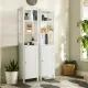 Image 2 for Шкаф-пенал для ванной Costway Freestanding Bath 160см с полками и дверцей белый