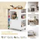 Image 8 for Кухонный остров на колесиках Costway Provence с полкой для белый вина #KC55547WH