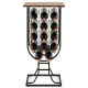 Image 7 for Стелаж винний Costway Mobile Sommelier на коліщатках у формі келиха на 14 пляшок коричневий