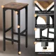 Image 5 for Комплект барных стульев Costway Urban Loft с подставкой для ног коричневый #JV10666CF-2