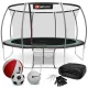 Image 1 for Батут Hop-Sport Premium 14ft (427см) чорно-зелений з внутрішньою сіткою