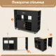 Image 5 for Кухонний острів-трансформер Rubber Costway з висувним столом та нішею чорний