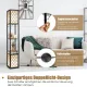 Image 2 for Стеллаж-торшер Costway Lumina Twin Lattice 156 двойной с декоративными абажурами на 2 полки лофт