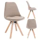 Image 6 for Туалетний столик Jumi Scandi LED + крісло Saida бежевий (шкіряні ручки)